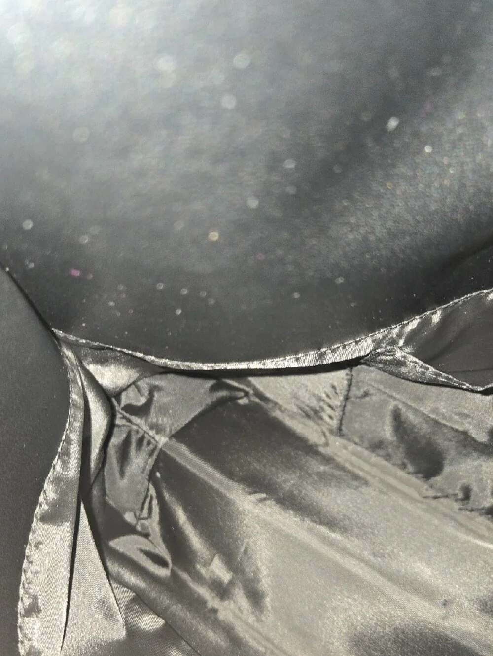 Victoria's Secret Black Leather Messenger Bag with Gold Logo